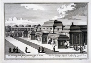 Schietbaan gebouwd op de Place du Carousel voor het Prinselijk Paleis, Wenen, uit 